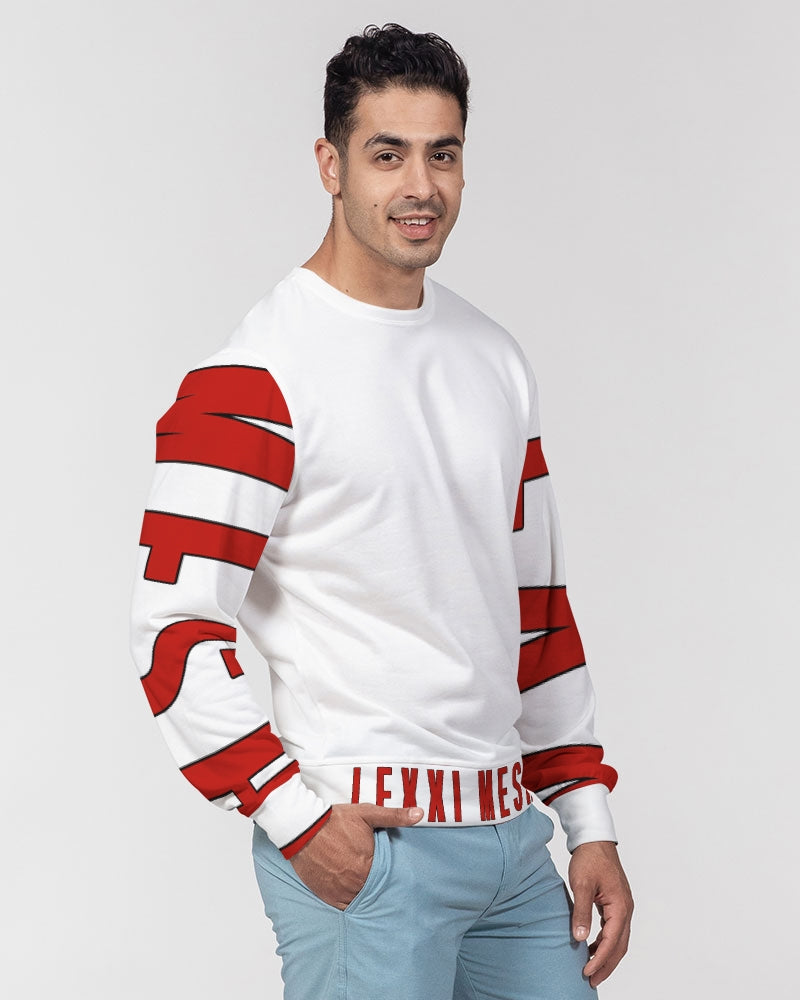 LEXXI RHED Men's Classic French Terry Crewneck Pullover